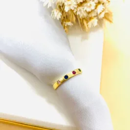 Anel com zircorias colors