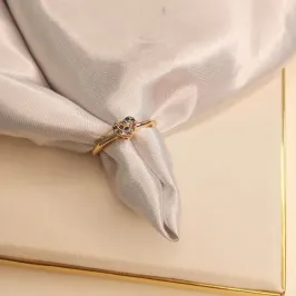 Anel Coração Zircônia Colors