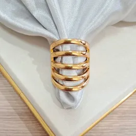 Anel Grande 5 Aros Acetinados