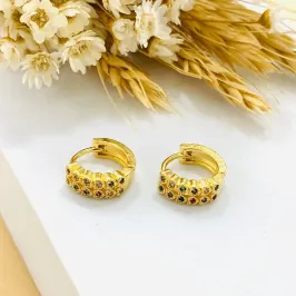 Argolinha colors cravejado italiano P