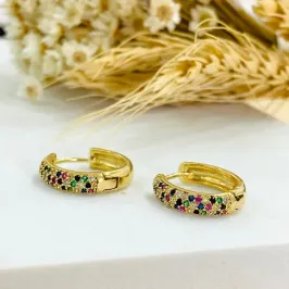 Argolinha cravejada especial colors