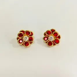 Brinco pétalas vermelhas