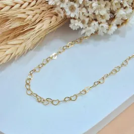 Choker elo de coração 40cm