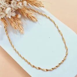 Choker Lux elo diamantado torcido