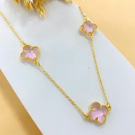 Colar 3 trevos rosê vc
