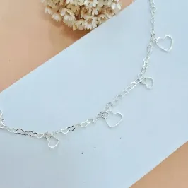 Pulseira coração penduricalho