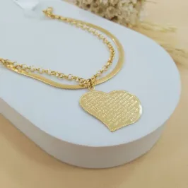 Pulseira fita com coração com Pai Noss