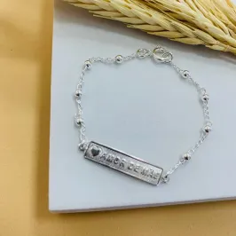 Pulseira infantil placa Amor de mãe