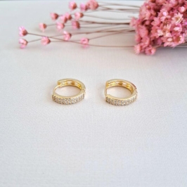 Argolinha cravejada 2 fileiras