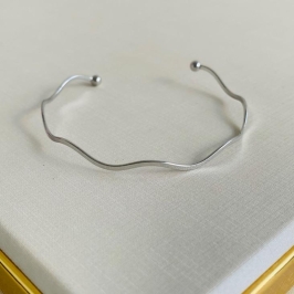 Bracelete ondas steel aço inoxidável
