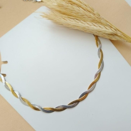 Choker 2 Fios Entrelaçados