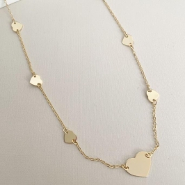 Choker corações lisos