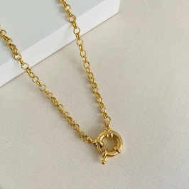 Choker fecho boia com elo portugues