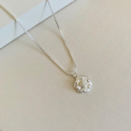 Colar 12 pétalas e topo cravejado