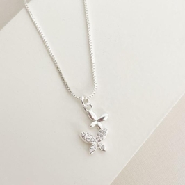 Colar 2 Mini Borboletas