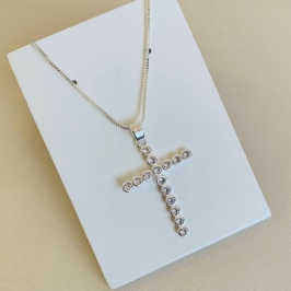 Colar Cruz Max Cravejada