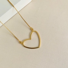 Gargatilha coração fino