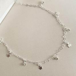 Tornozeleira Estrelas e Ponto de Luz