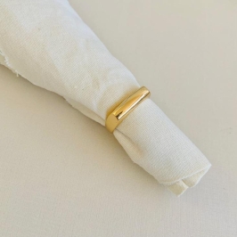 Anel alto liso retangulo