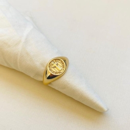 Anel São bento dupla medalha