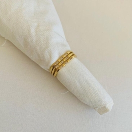 Anel três fios cravejado