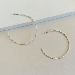 Argola diamantada prata