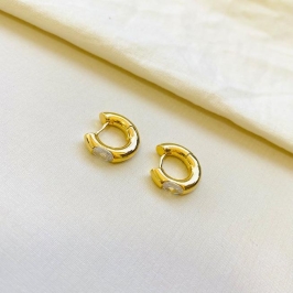 Argolinha com zirconia cristal