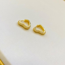 Argolinha coração cravejada zircônia 2 fileira