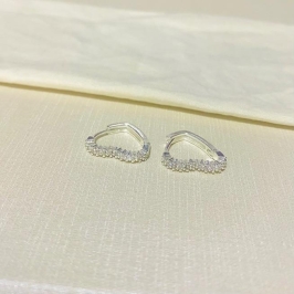 Argolinha coração cravejado