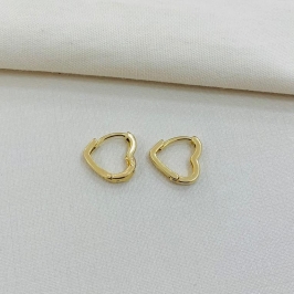 Argolinha coração lisa 