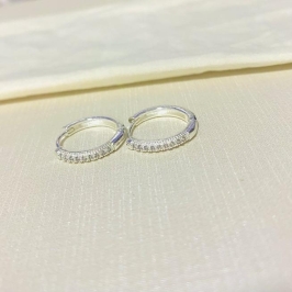 Argolinha cravejado luxo