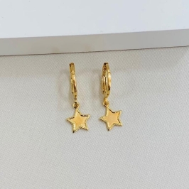 Argolinha estrela lisa