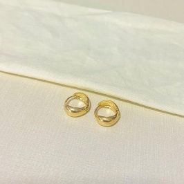 Argolinha moderna meio oval m