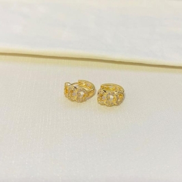 Argolinha tres corações cravejdos