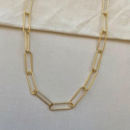 Choker luxo elos longos abertos