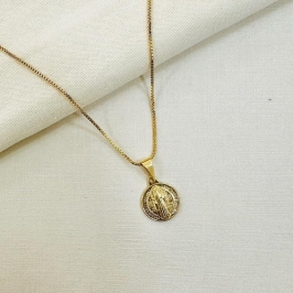 Colar medalha São Bento P