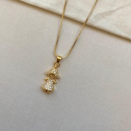 Colar menininha cravejado