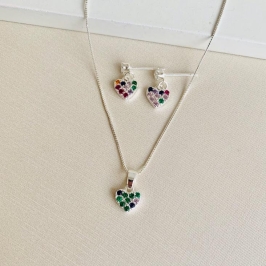 Conjunto coração colors