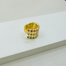 Piercing fake 3 linhas cravejadas colors
