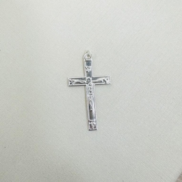 Pingente crucifixo com cristo prata