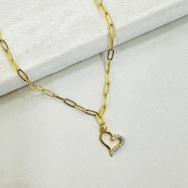 Pulseira Coração Elo Cartier Cravejada