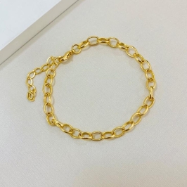Pulseira elos cadeado fino