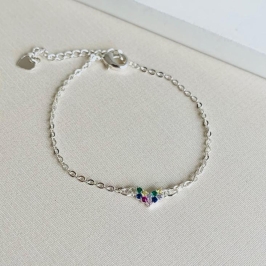 Pulseira Infantil Coração Ponto de Luz