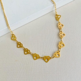 Tornozeleira Coração com Detalhes Vazados