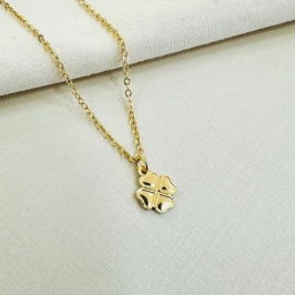 Tornozeleira trevo dourado