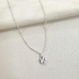 Tornozeleira trevo prata