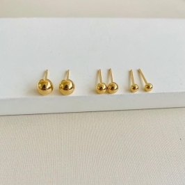 Trio Bolinhas Gold Mini                          (PP,P,PM)