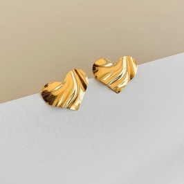 Brinco coração organico