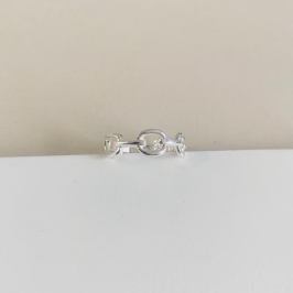 Anel corrente em prata