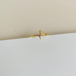 Anel fé com zirconia